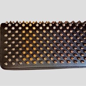 Christian Louboutin Black Multicolor Studded Wallet